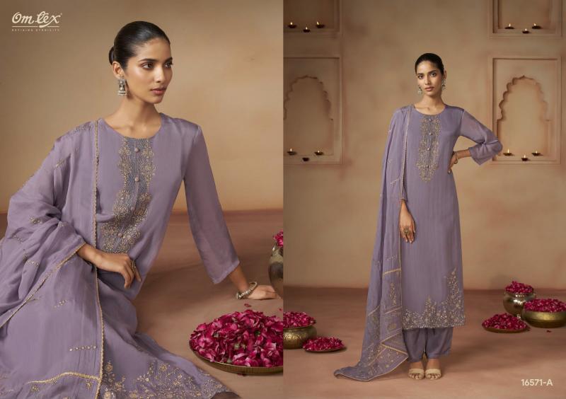Omtex niyaz wholesale crepe dress material